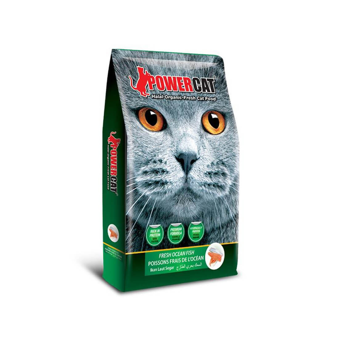 Power Cat Food Halal Organic Food Fresh Ocean Fish 1.4kg